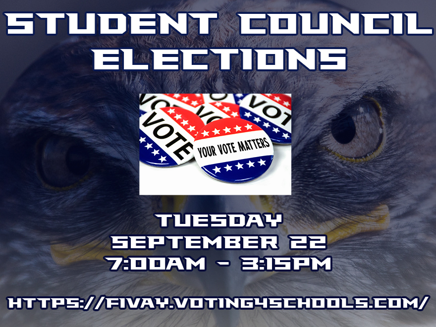 Student Council Voting – Tuesday September 22nd