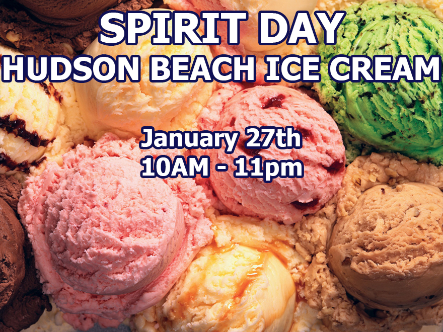 Spirit Day – Hudson Beach Ice Cream – January 27th