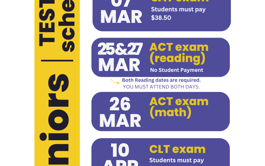 Seniors’ Last Chance for Testing