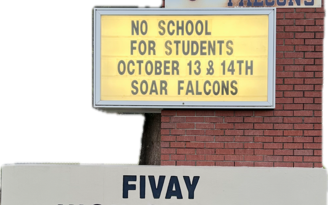 No School for Students: October 13 & 14